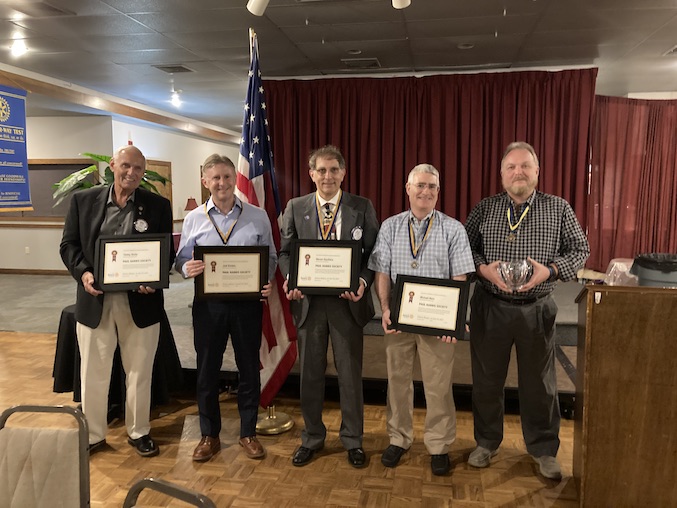 Paul Harris Award Recipients pictured at ceremony